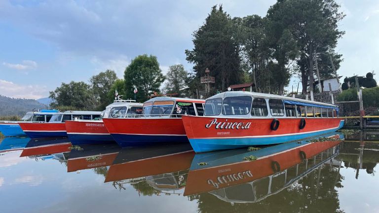 Boats on Lake Patzcuaro