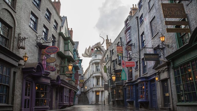 Clients can shop for wizarding supplies in Diagon Alley at Universal Studios Florida.