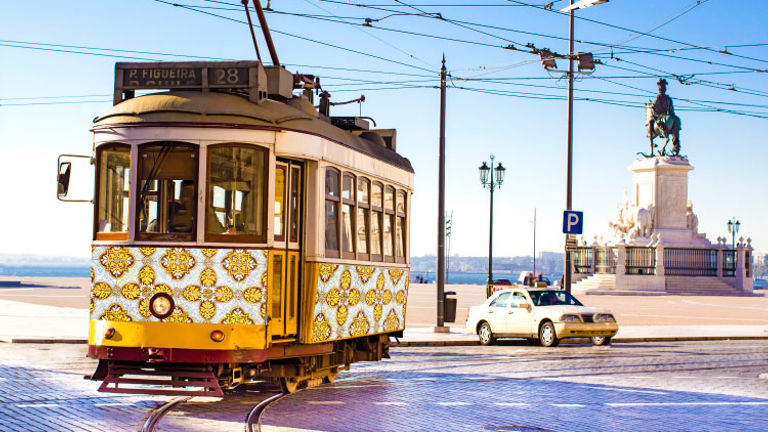 Discover Lisbon by streetcar; tram No. 28 takes travelers through many must-see districts. // © 2017 iStock