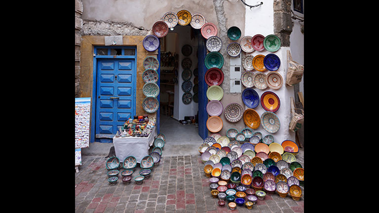 Here, they can buy local wares, such as colorful ceramic plates. // © 2018 Valerie Chen