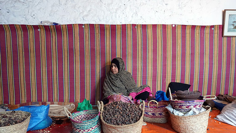 Moroccan women offer insight into the process of making argan oil.  // © 2018 Valerie Chen