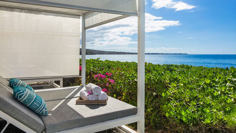 Perfectly placed cabanas overlook the ocean at Hyatt Regency Maui.