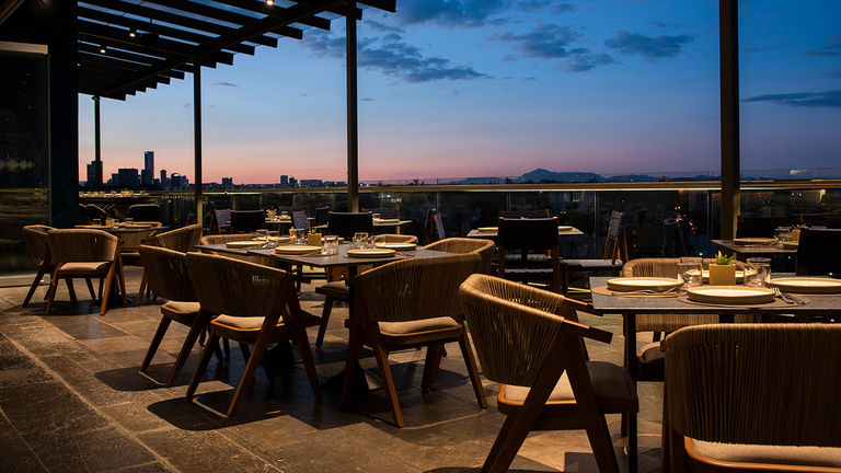 Querida Luna has both indoor and outdoor seating.