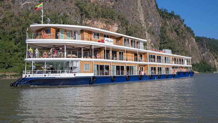 The Avalon Myanmar sails on the Irrawaddy River and includes destinations such as Mandalay and Bagan.
