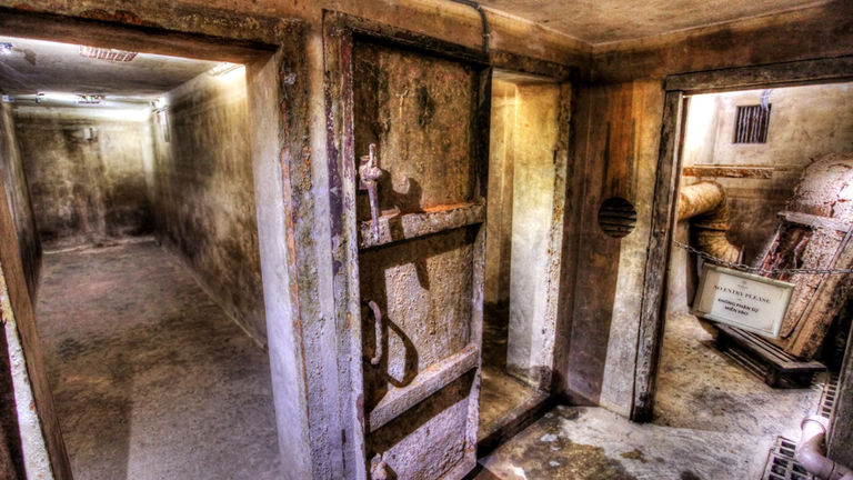 The bomb shelter is located near the hotel’s poolside Bamboo Bar, and was unearthed in decades after the end of the Vietnam War.