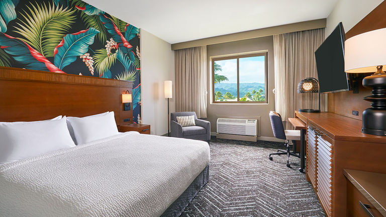 The hotel’s guestrooms were part of a recent renovation.