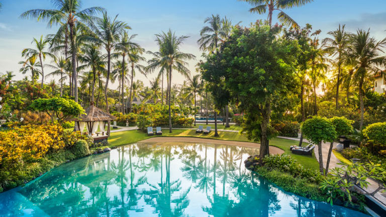The Laguna has seven landscaped lagoons and pools. // © 2017 The Laguna, a Luxury Collection Resort & Spa, Nusa Dua, Bali
