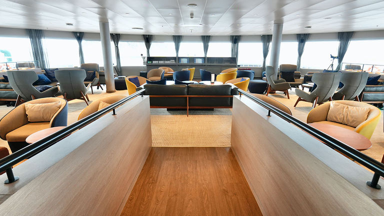 The Panorama Lounge and Bar features unobstructed views.