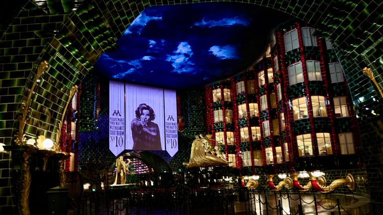 The queue for Harry Potter and the Battle at the Ministry attraction takes riders inside the Ministry of Magic.